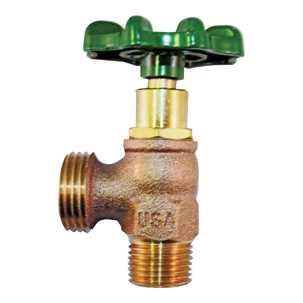 223LF Boiler Drain, 3/4 x 3/4 in Connection, MIP x Hose Thread, 125 psi Pressure, 8 to 9 gpm, Red Brass Body