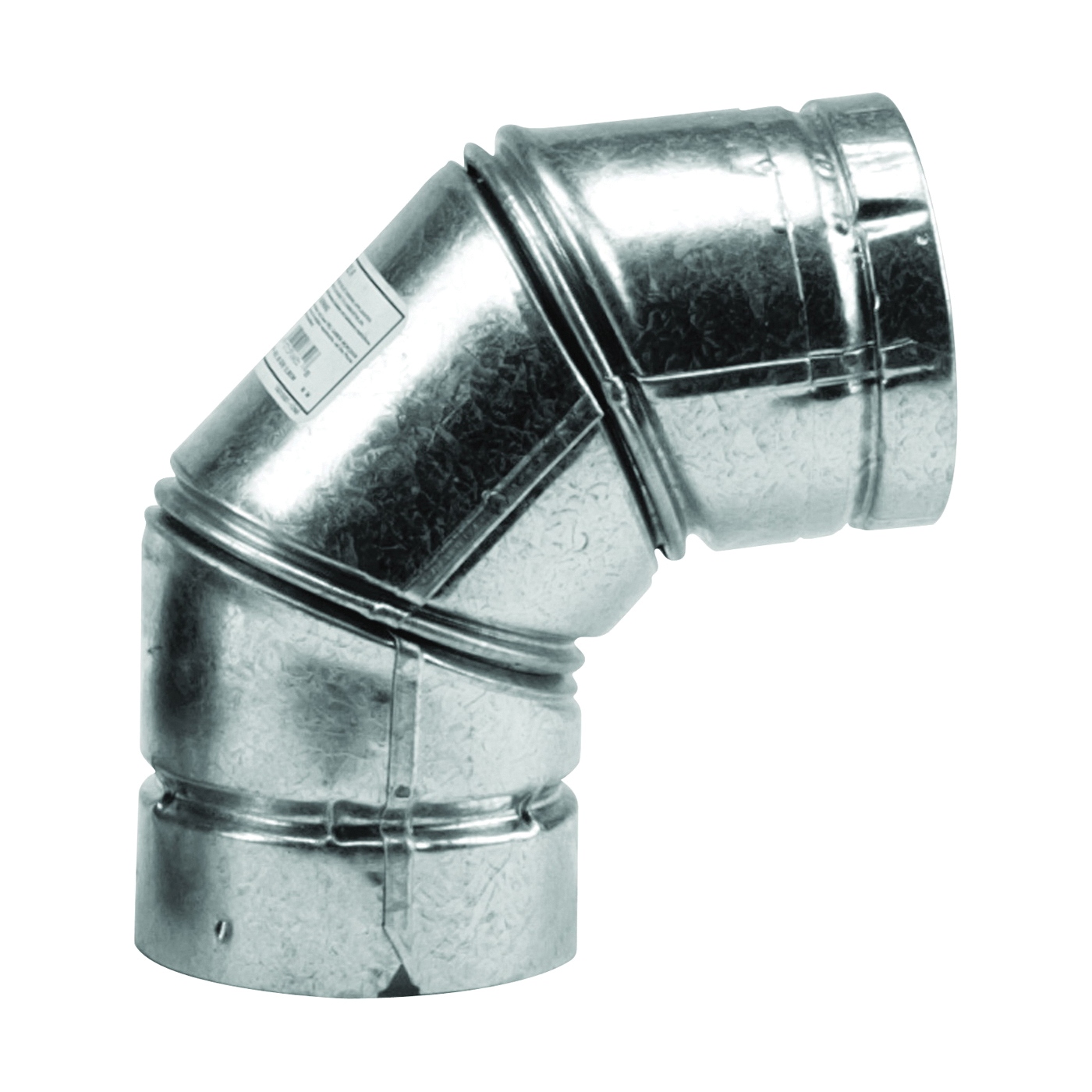 VP PELLET PIPE 243231/243230 Stove Pipe Elbow, 90 deg Angle, 3 in, Stainless Steel, Galvanized