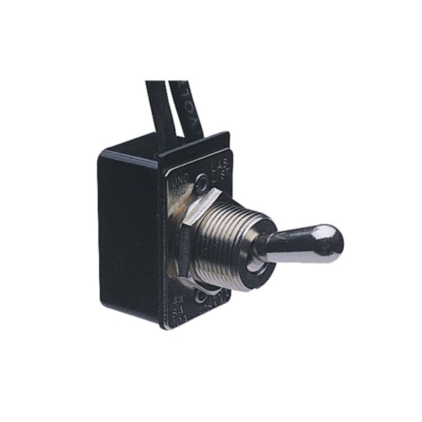 41720 Toggle Switch, 75 A, 6/28 VDC, Lead Wire Terminal, Black