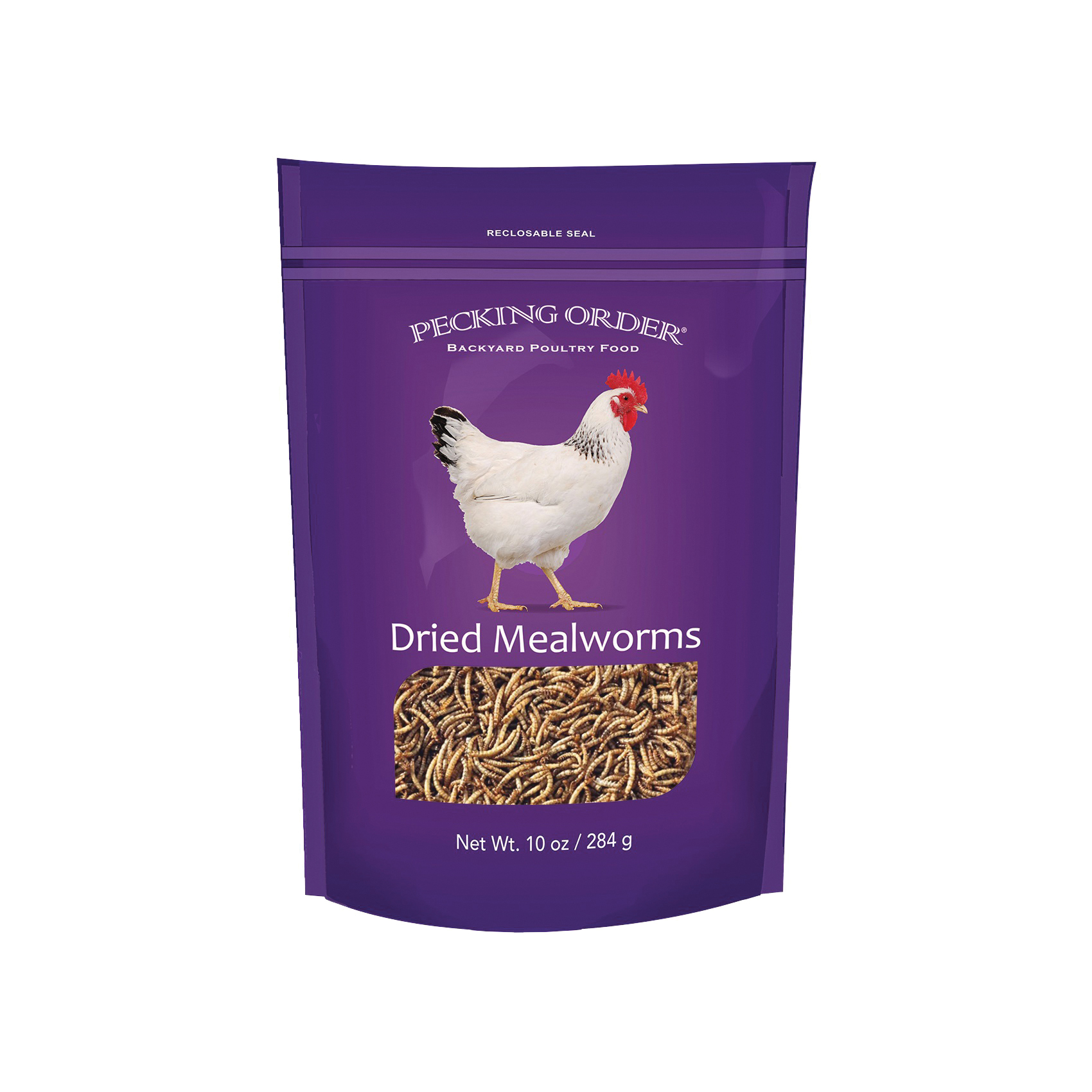 Pecking Order 009330 Chicken Mealworm Treat, 10 oz Bag - 1