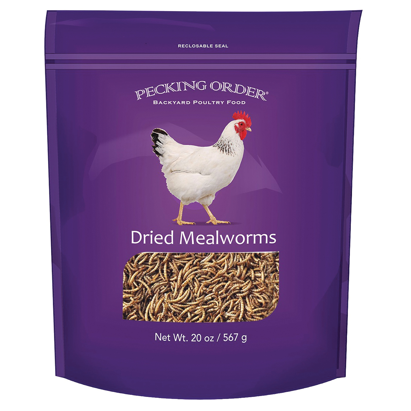 Pecking Order 009331 Chicken Mealworm Treat, 20 oz Bag - 1