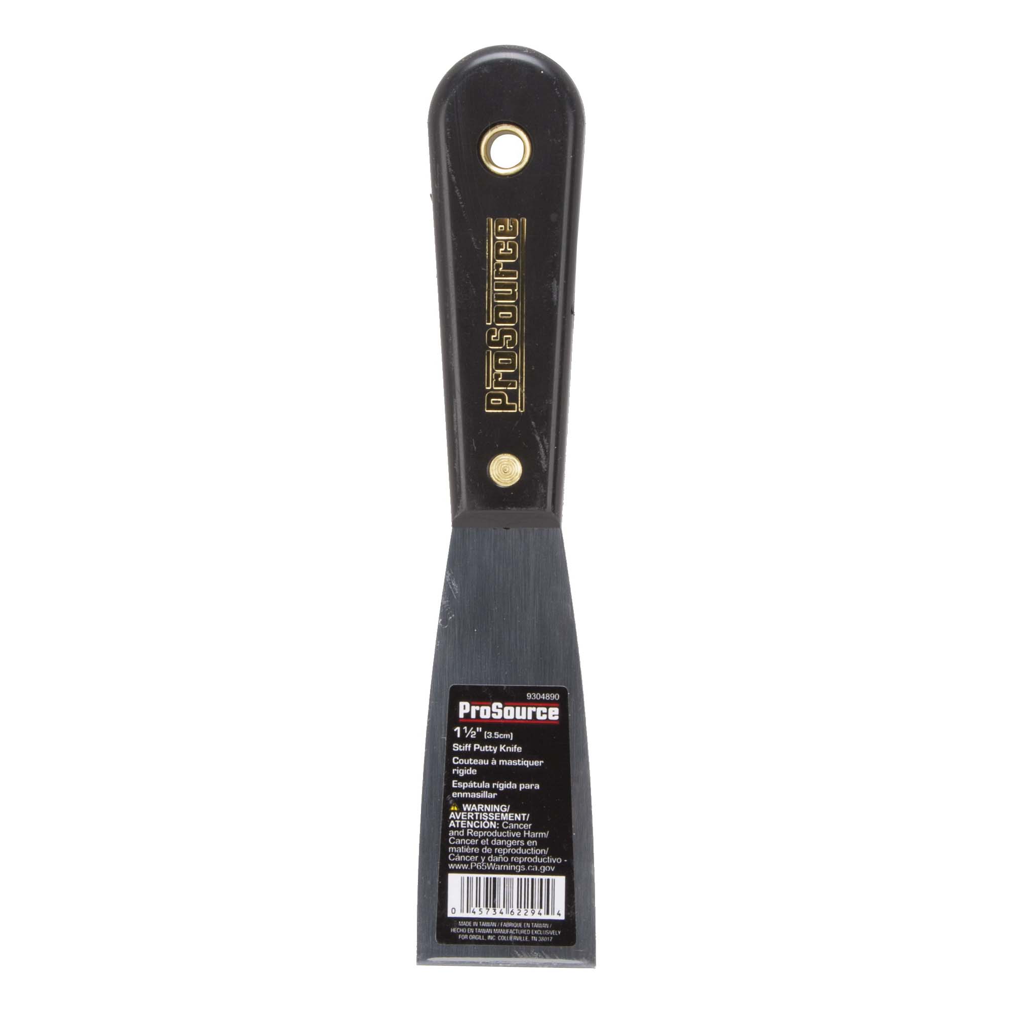 01031-3L Putty Knife with Rivet, 1-1/2 in W HCS Blade