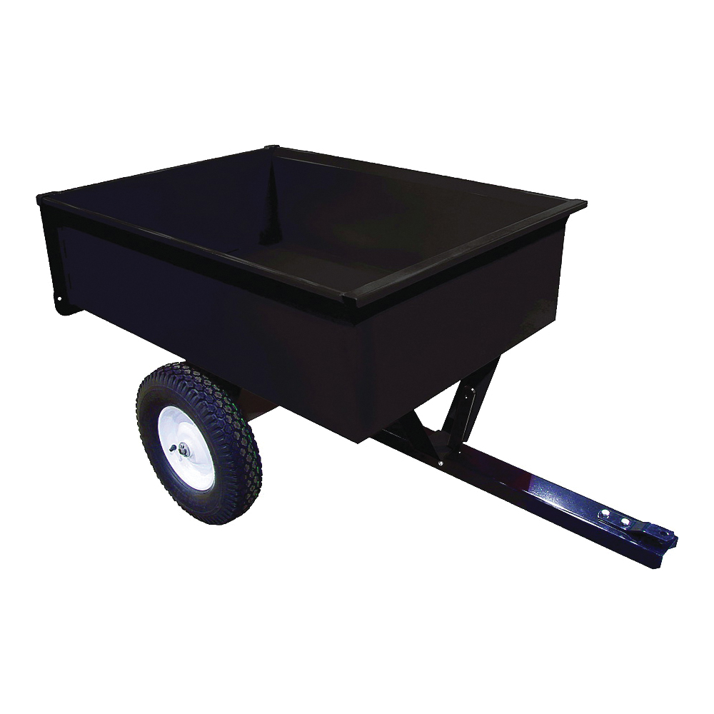SC10-MC Trailer/Dump Cart, Steel Deck, 16 in Wheel, Black