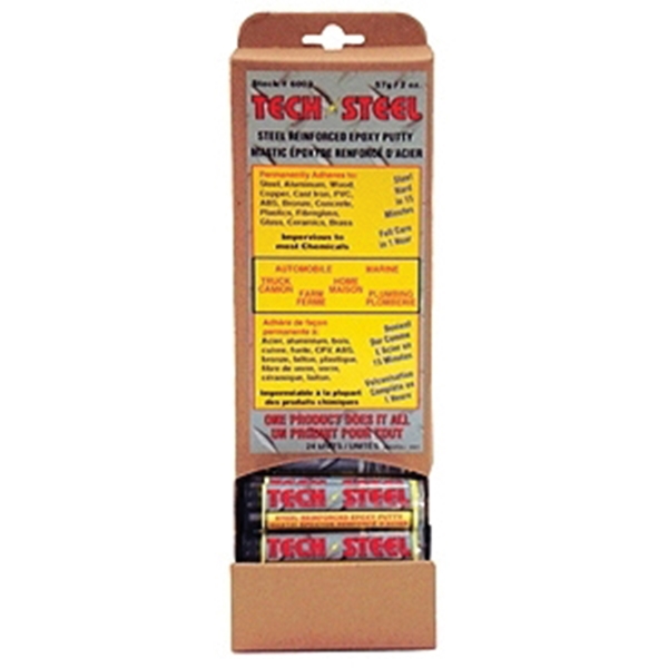 Tech Steel 16002 Epoxy Putty, Black/Gray, Paste, 75 g Tube - 2