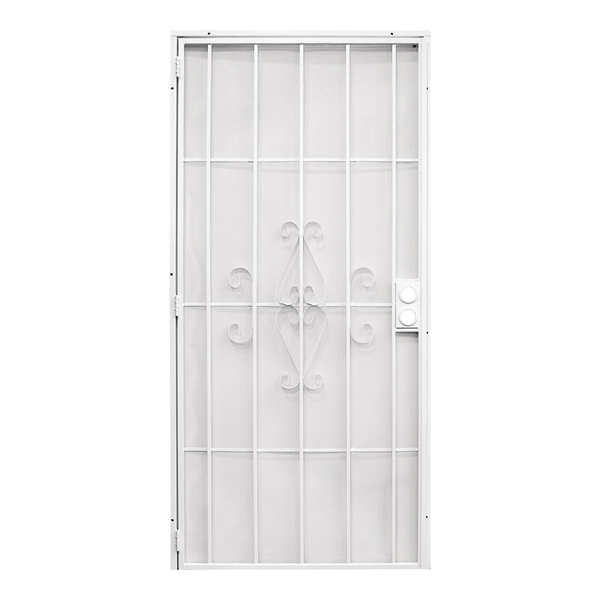 36 in x 80 in, Regal, White, Steel, Security Door