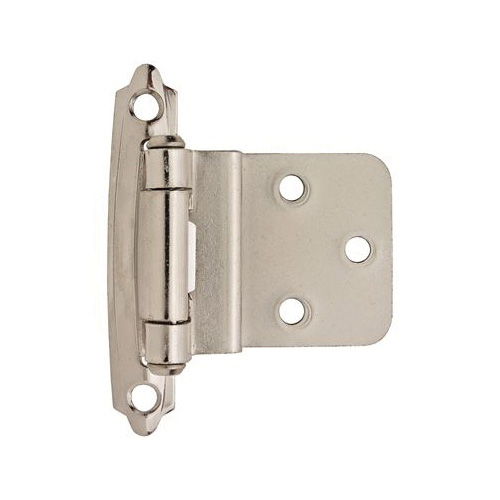 BPR342826 Hinge, 3/8 in Inset, Polished Chrome, 2-3/4 in L x 2-3/16 in W, Inset, Self-Closing Hinge