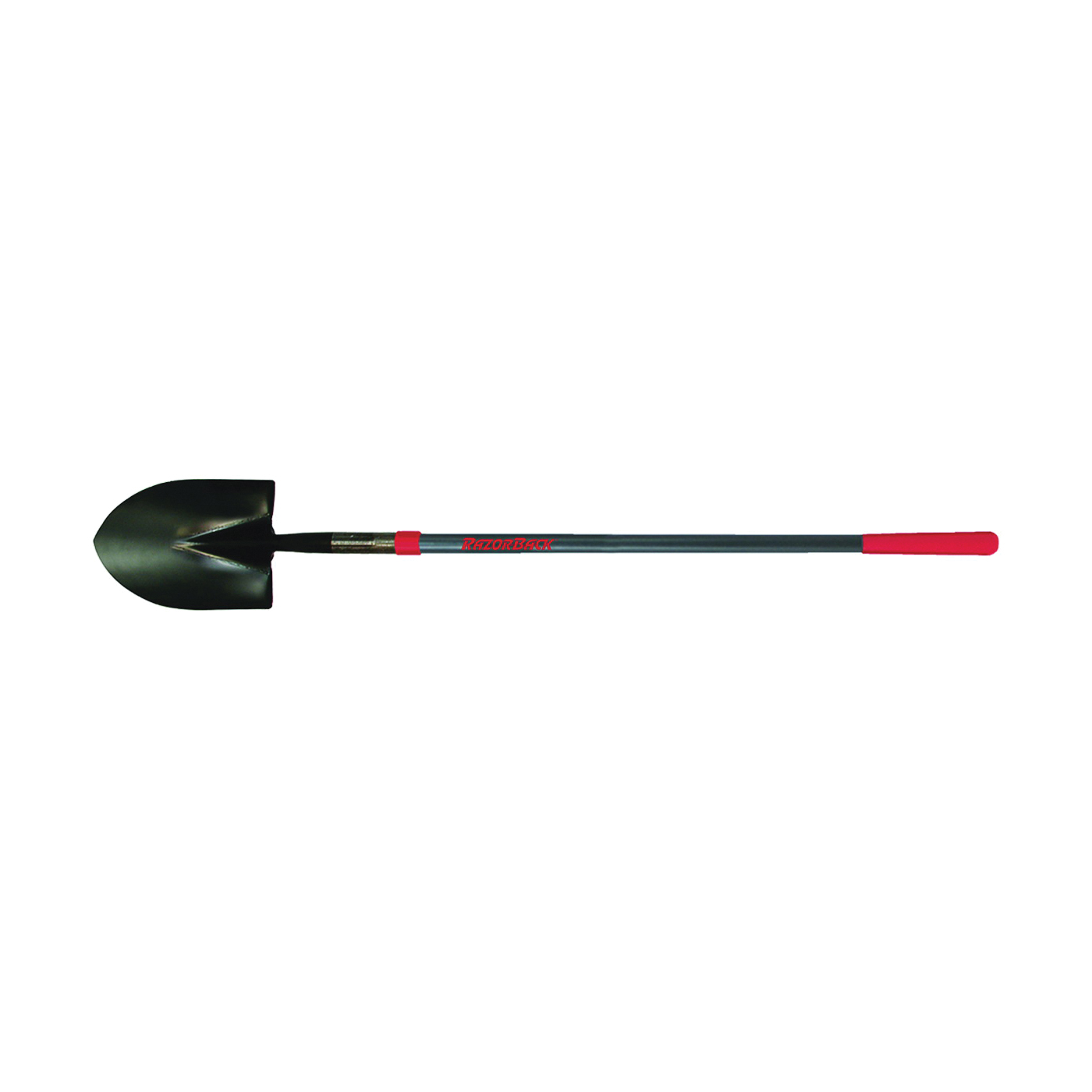 45013 Shovel with Steel Backbone, 8-5/8 in W Blade, Steel Blade, Fiberglass Handle, Cushion Grip Handle