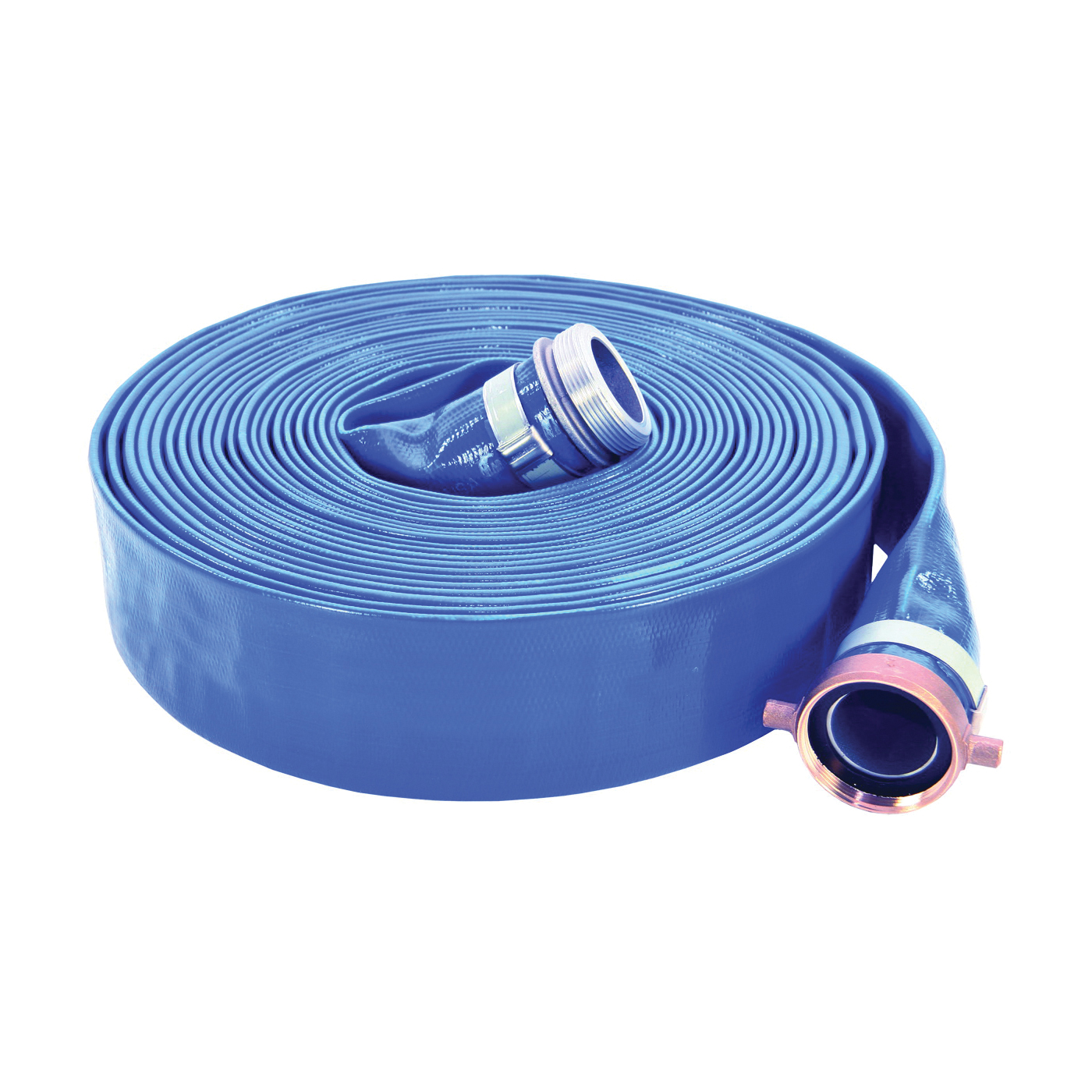 1148-2000-50-CE Water Discharge Hose, 50 ft L, Female x Male, PVC, Blue