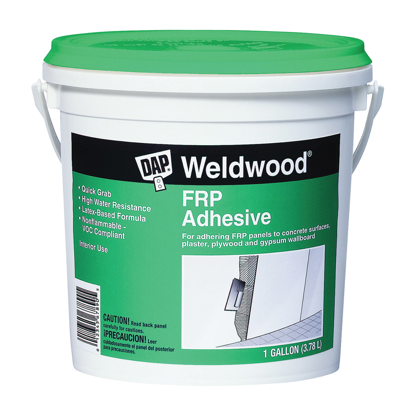 DAP 60480 Panel Adhesive, White, 1 gal, Pail