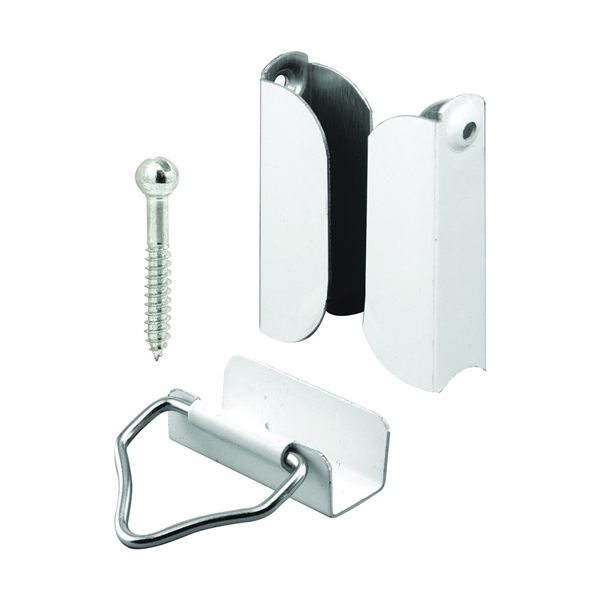 PL 7847 Top Hanger and Bottom Latch, Aluminum, Painted, White, For: 7/16 in Screen Frame