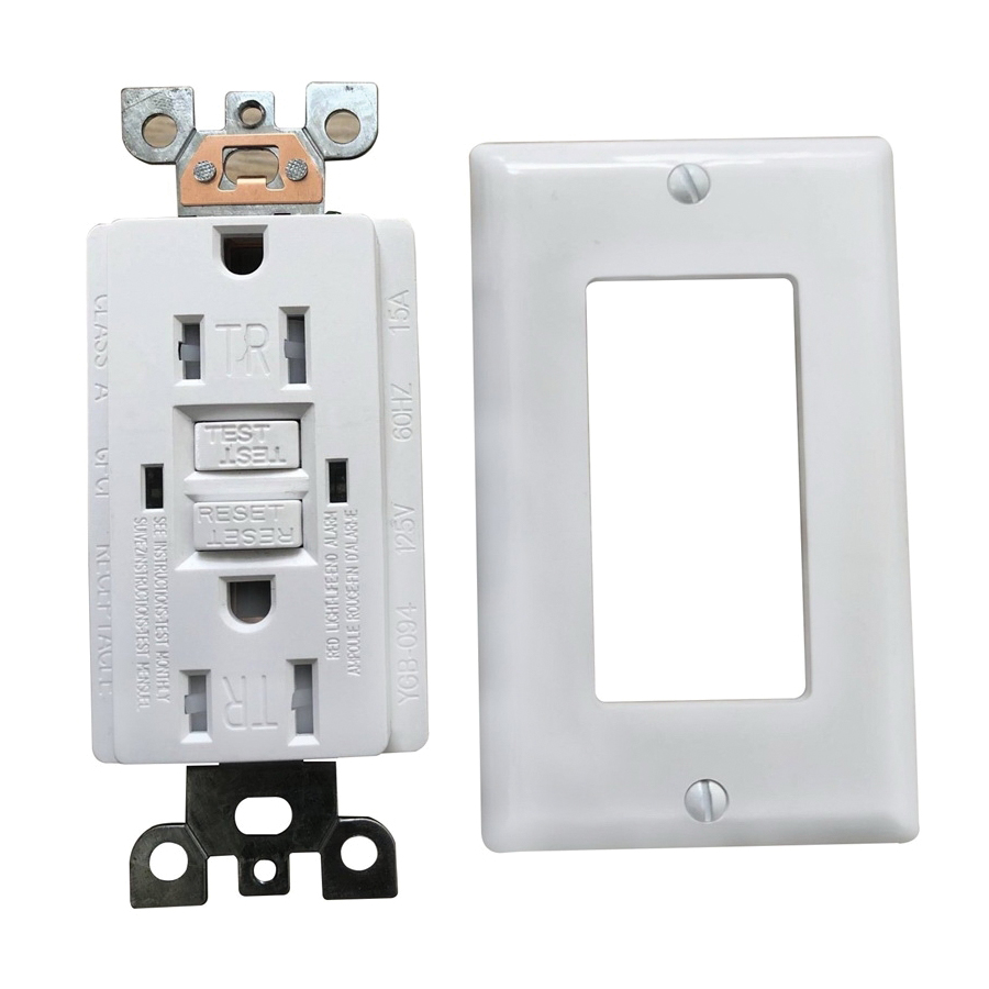 TR15WST GFCI Receptacle/Outlet, 15 A, White