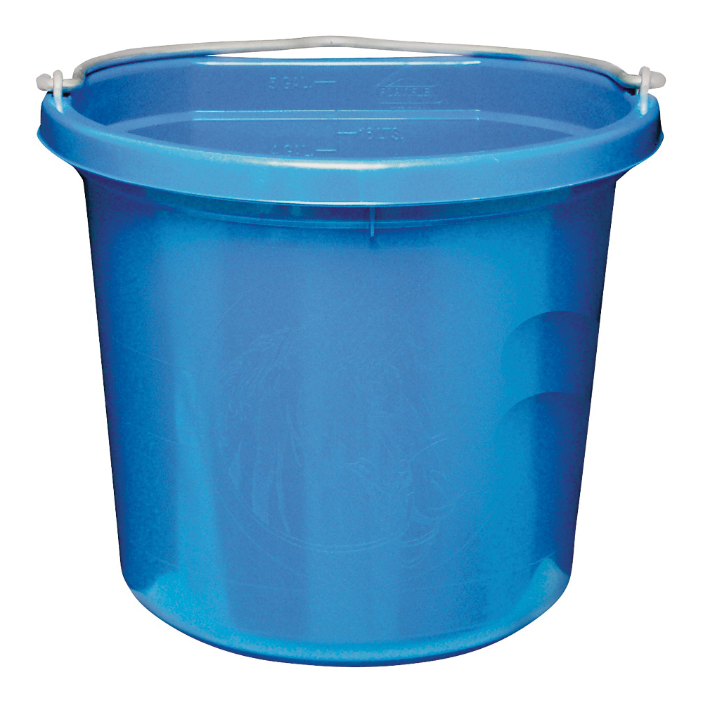 FB-124 Series FB-124BL Bucket, 24 qt Volume, Rubber/Polyethylene, Blue