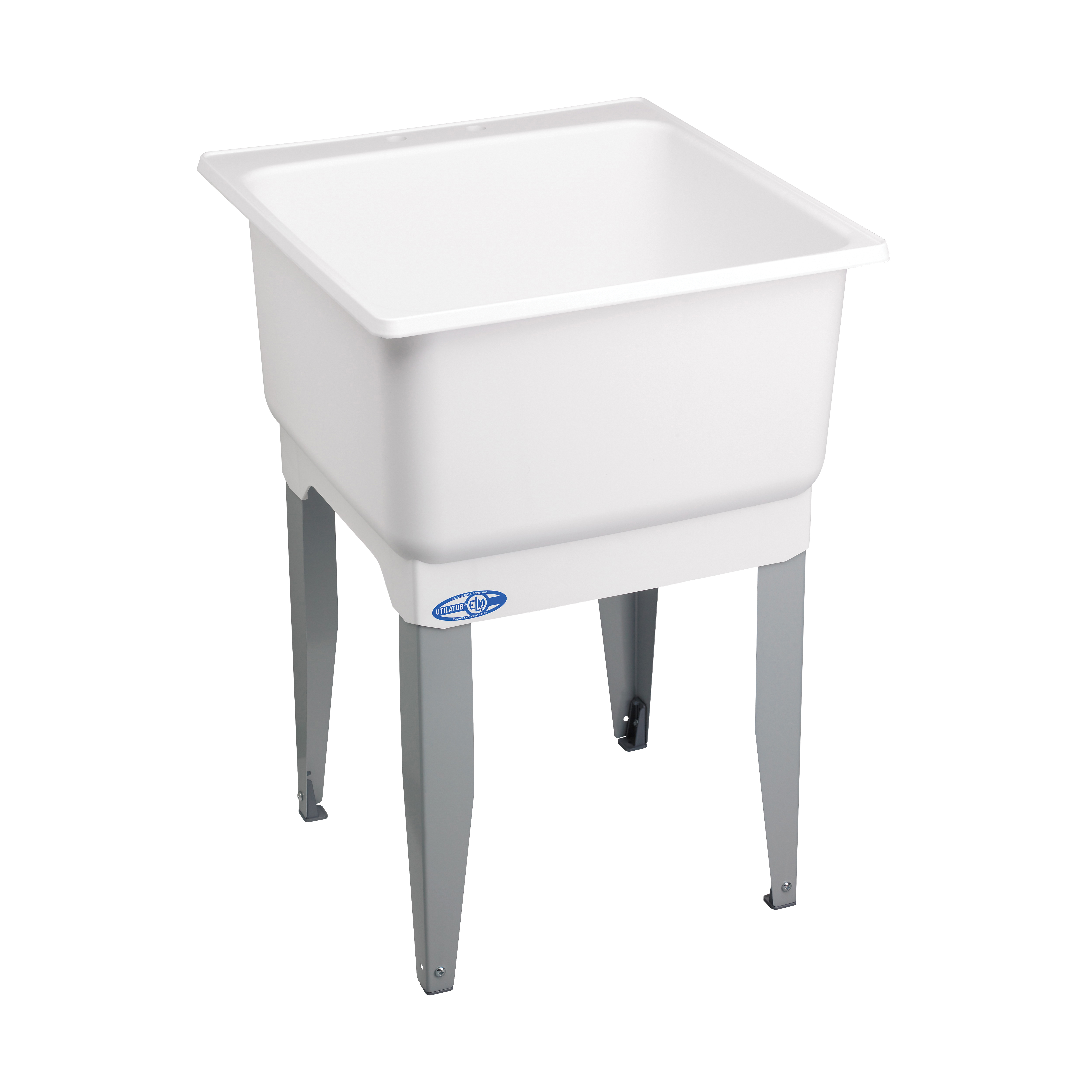 UTILATUB Series 14 Laundry Tub, 20 gal Capacity, 33 in OAH, Polypropylene, White, Floor Mounting, 1-Bowl