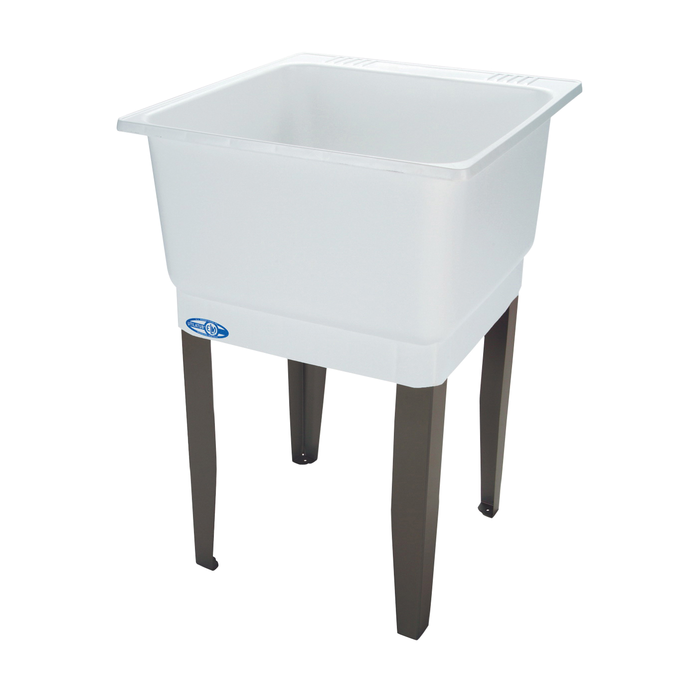 UTILATUB Series 14K Laundry Tub, 20 gal Capacity, 23 in OAW, 25 in OAD, 33 in OAH, Co-Polypure, White, 1-Bowl
