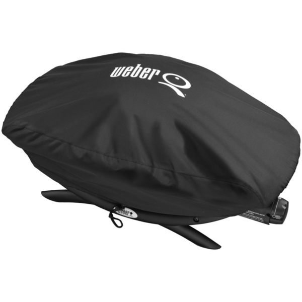 Weber 7111 Premium Grill Cover, 18.9 in W, 32.3 in D, 12.6 in H, Polyester, Black
