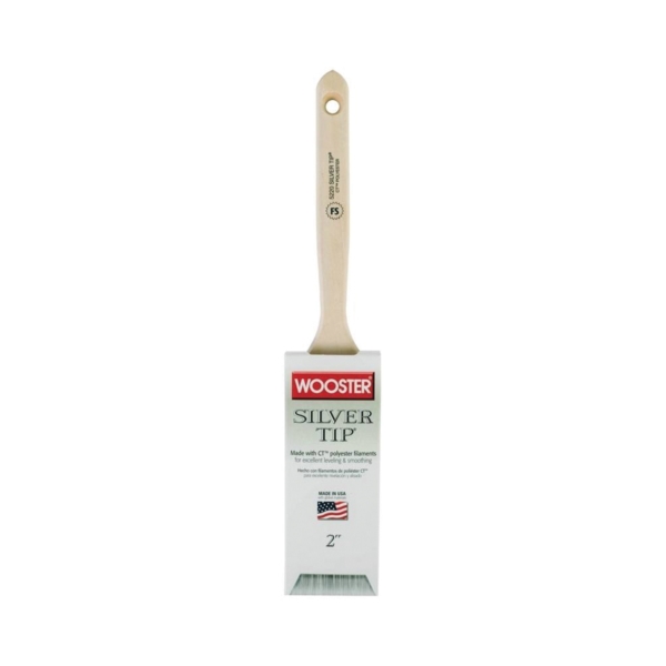 Wooster 5220-2 Paint Brush, 2 in W, 2-11/16 in L Bristle, Polyester Bristle, Flat Sash Handle