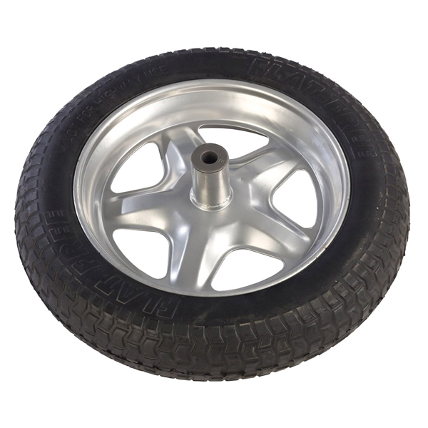 SFFTCC Flat-Free Tire, 16 in Dia Tire, 3-1/2 in W Tire, Rubber Tire