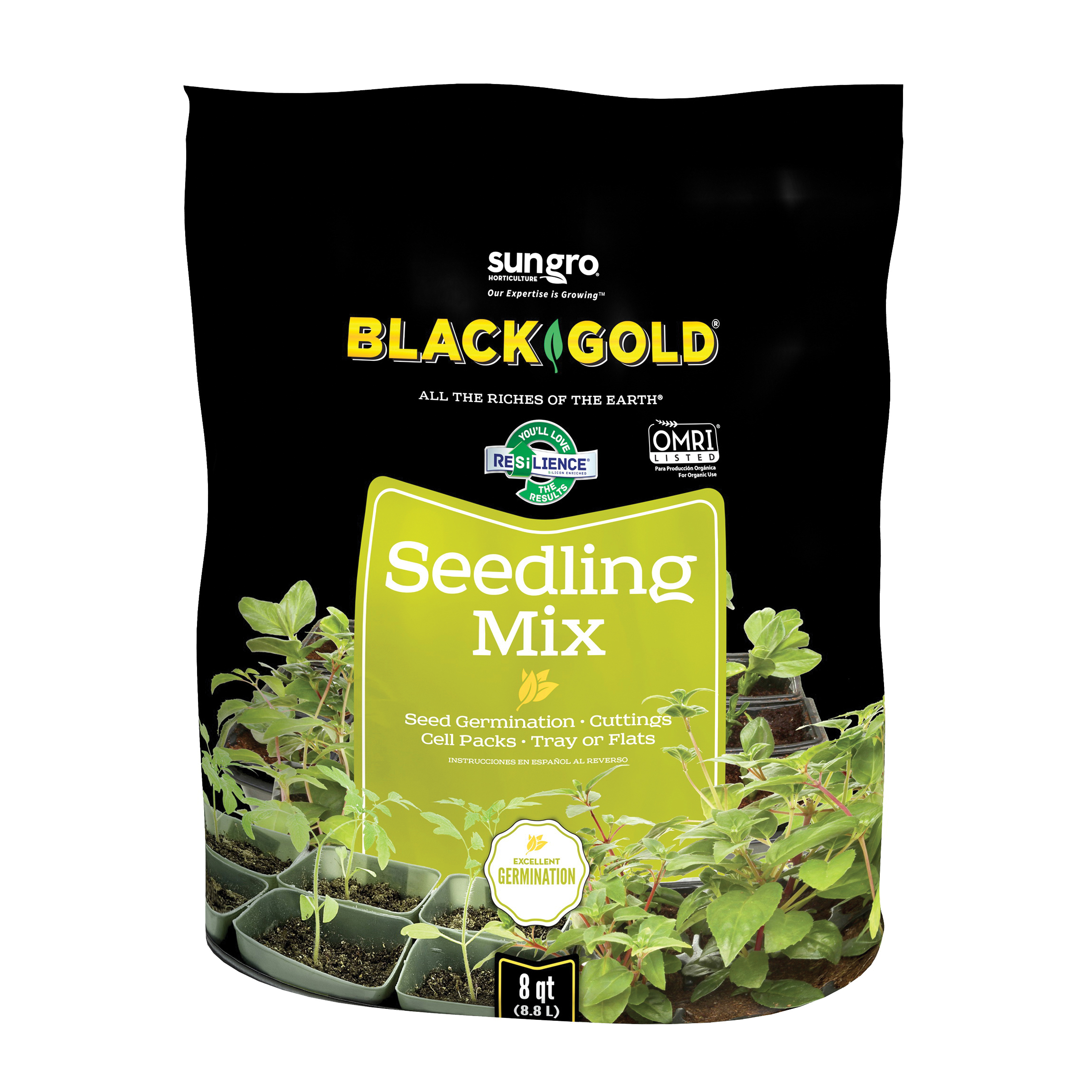 sun gro BLACK GOLD 1411002 8 QT P Seedling Mix, 8 qt Bag - 1