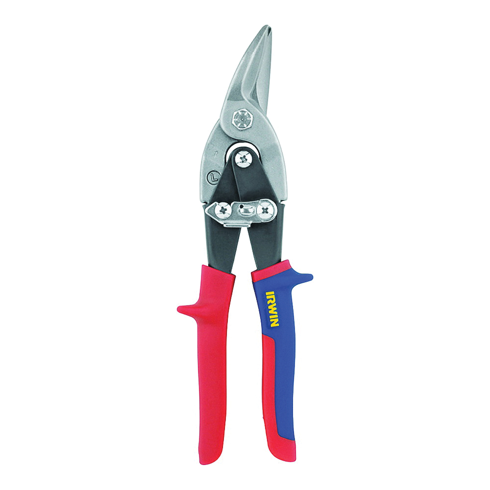 2073111 Aviation Snip, 10 in OAL, 1-5/16 in L Cut, Straight Cut, Steel Blade, Double-Dipped Handle, Red Handle