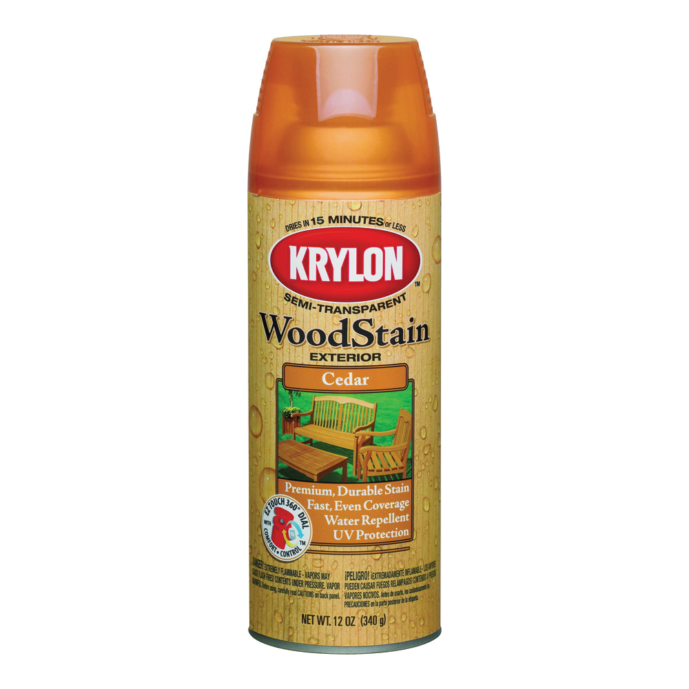 K03601000 Wood Stain, Cedar, Liquid, 12 oz, Aerosol Can