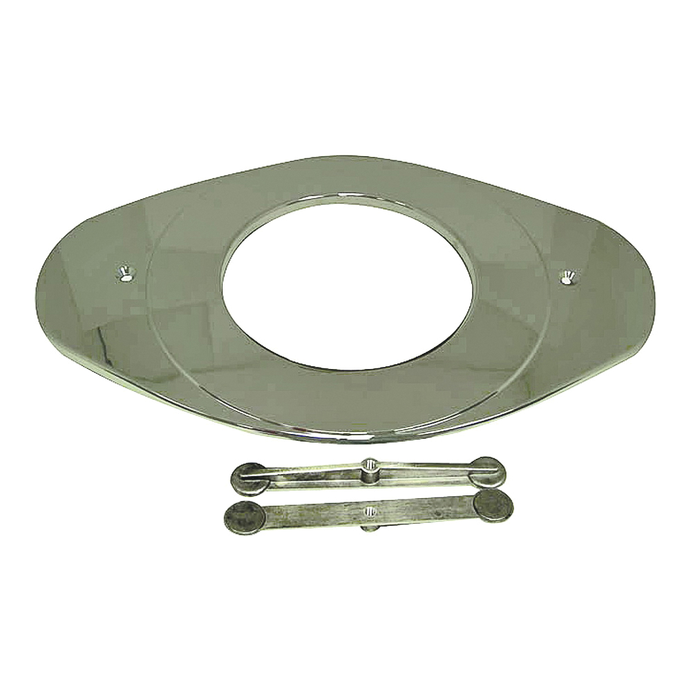 80054 Remodeling Cover, 13 in L, 8-1/8 in W, Plastic/Stainless Steel/Zinc, For: Universal Tub/Shower Faucet