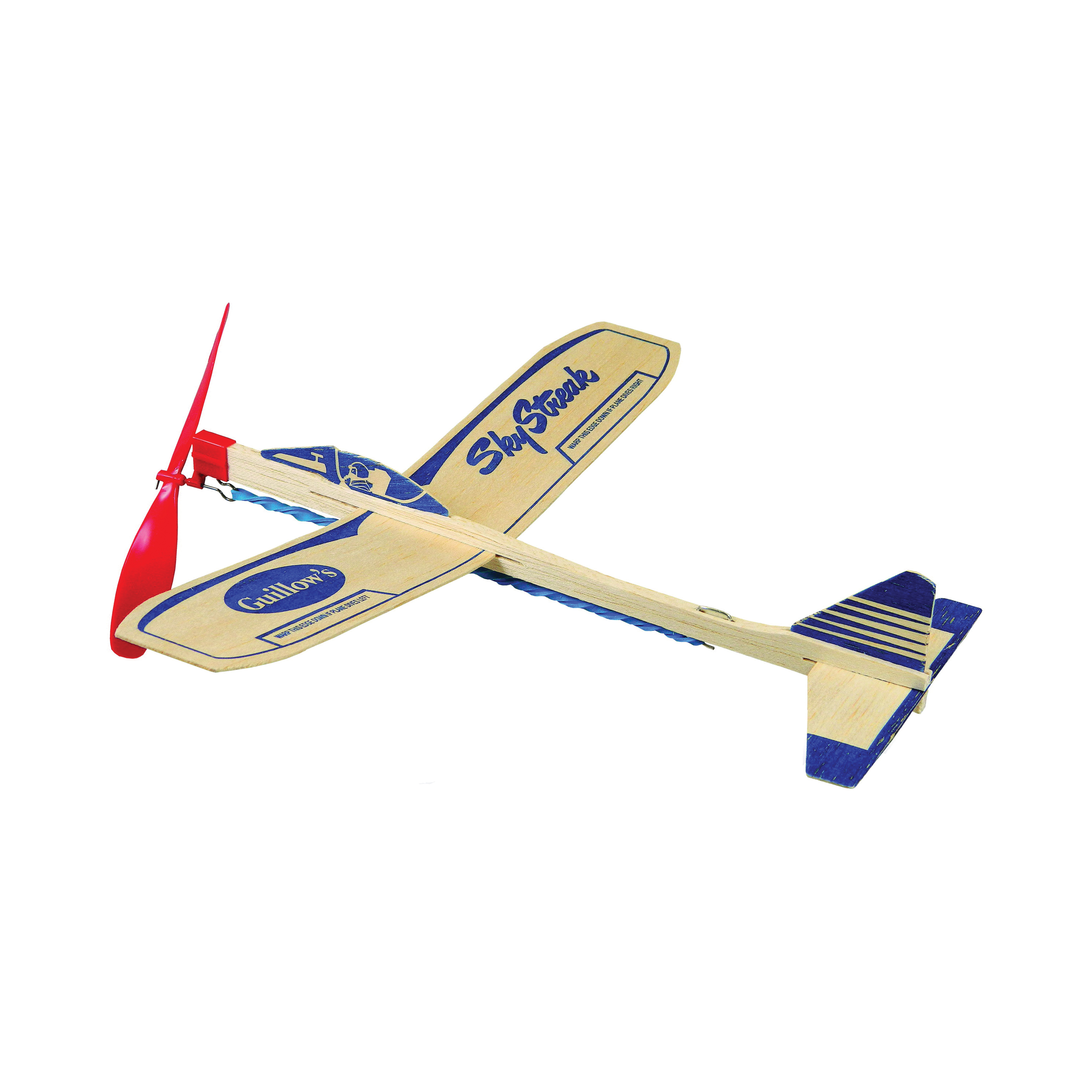 Guillow's Sky Streak 50 Rubber Band Airplane, 12 in, Wood - 1