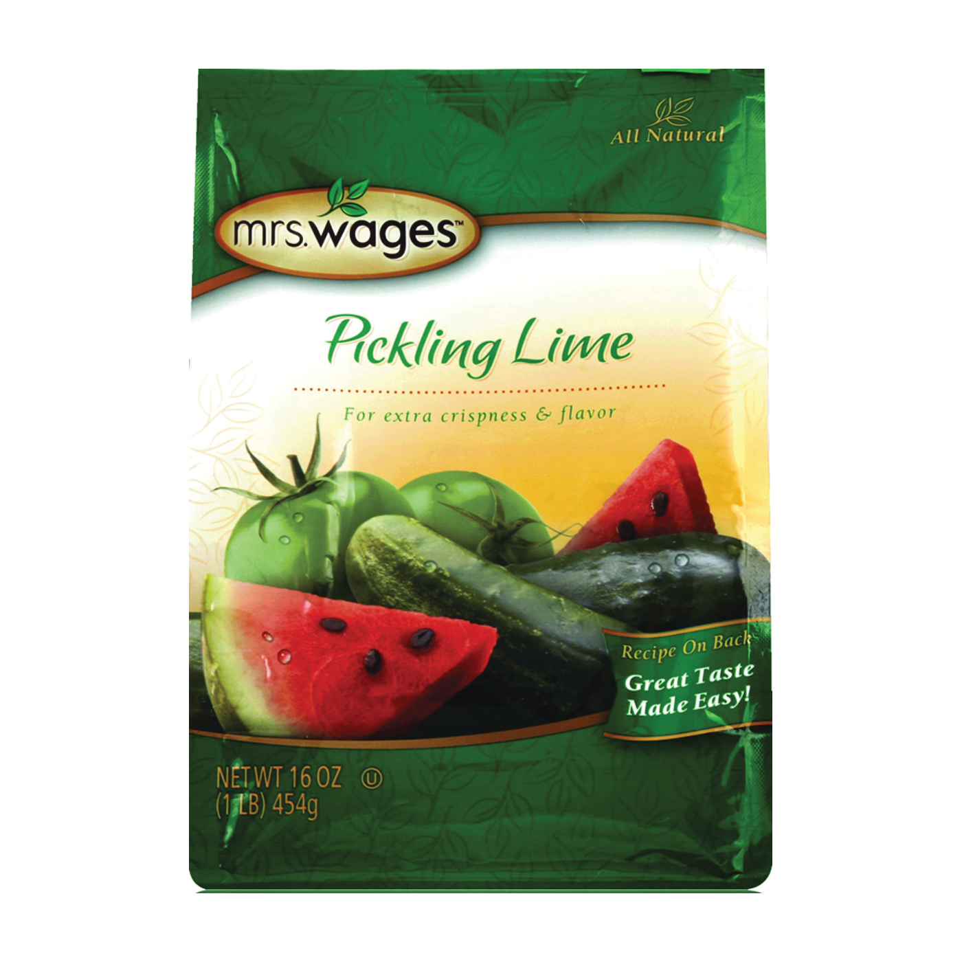 Mrs. Wages W502-D3425 Pickling Lime Mix, 16 oz Bag - 1