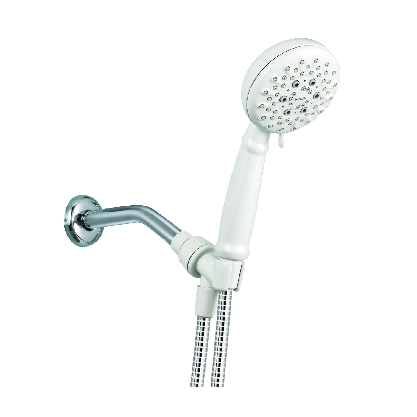 Banbury Series 23046W Handheld Shower, 1/2 in Connection, 1.75 gpm, 5-Spray Function, Glacier, 60 in L Hose