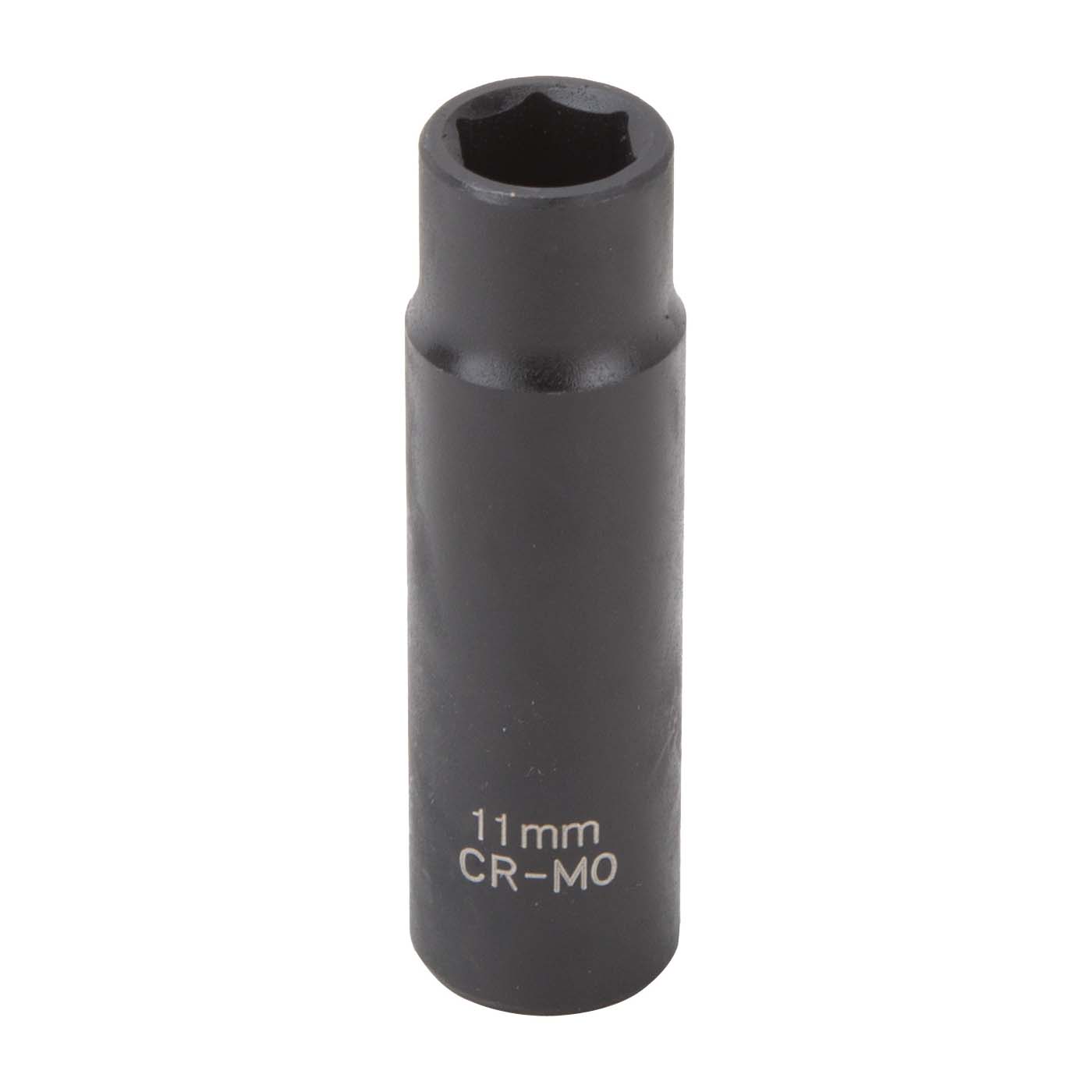 MT6580141 Deep Impact Socket, 11 mm Socket, 3/8 in Drive, Deep Drive, 6-Point, Chrome Molybdenum Steel