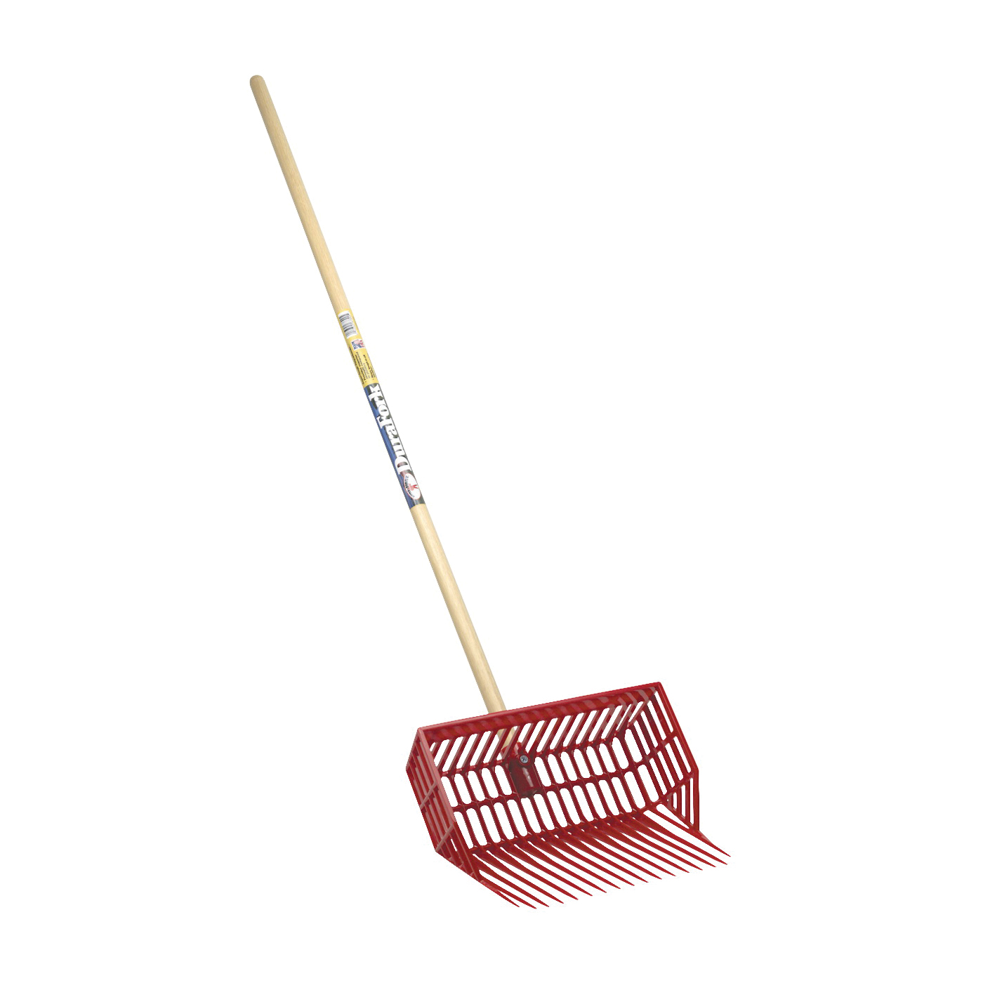 DuraPitch II DP2RED Manure Fork, Basket Tine, Polycarbonate Tine, Wood Handle, Red, 52 in L Handle