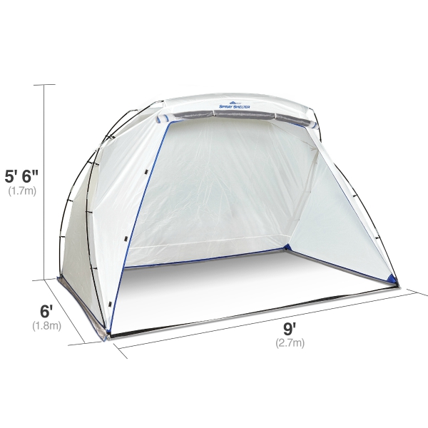 Spray Shelter, Homeright, 9 ft OAW, 6 ft OAD, 5-1/2 ft OAH, Polyester, White - 2