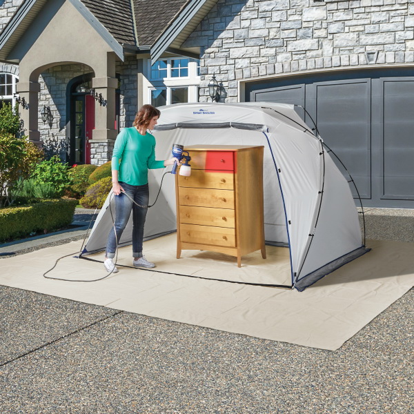 Spray Shelter, Homeright, 9 ft OAW, 6 ft OAD, 5-1/2 ft OAH, Polyester, White - 3