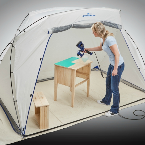 Spray Shelter, Homeright, 9 ft OAW, 6 ft OAD, 5-1/2 ft OAH, Polyester, White - 4
