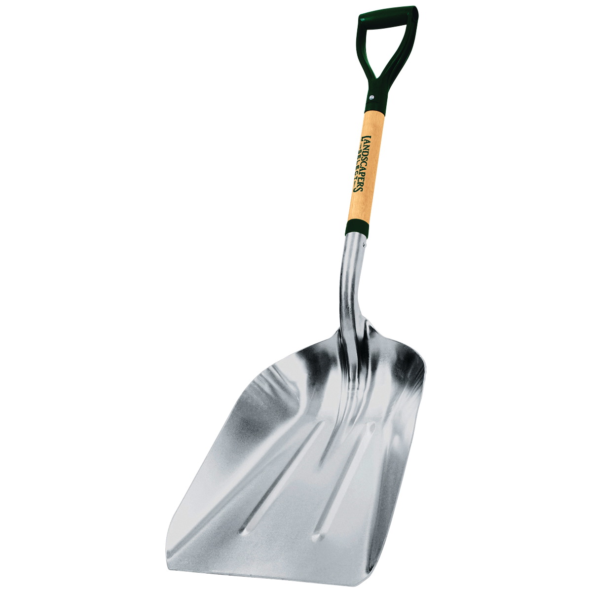 Landscapers Select 34605 Scoop Shovel, Aluminum Blade, Wood Handle, D-Shaped Handle
