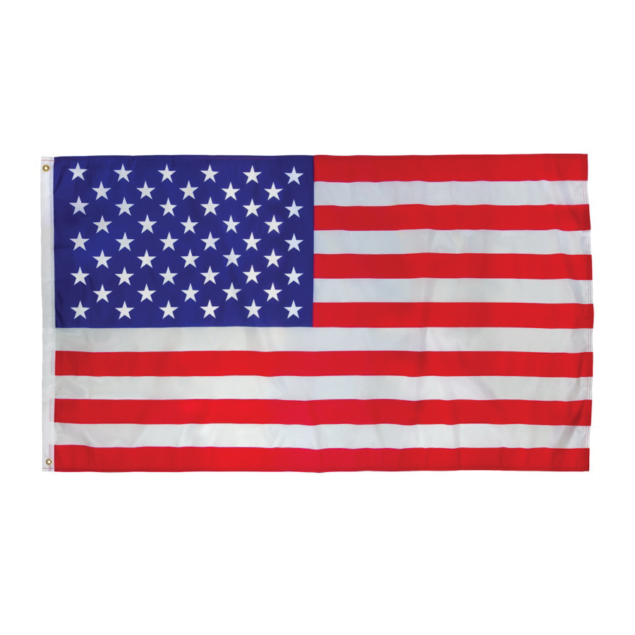 ECO-1 US Flag, 3 ft W, 5 ft H, Polyester
