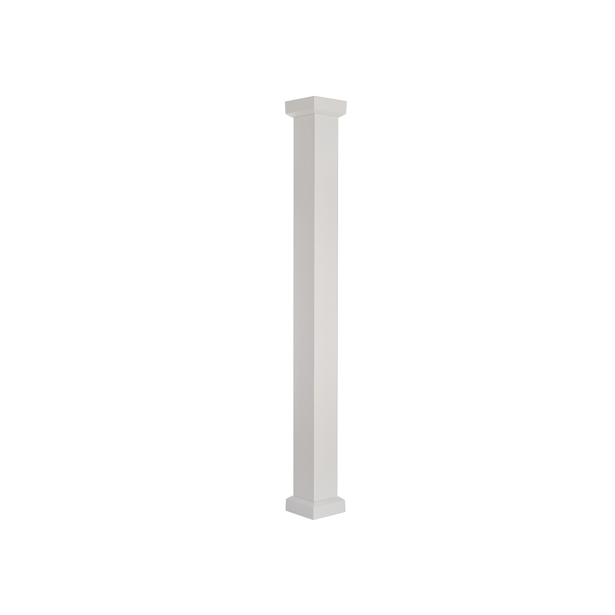 600EC0708 Column, 8 ft H, Square, Aluminum, White