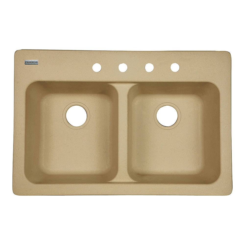 FTS904BX Kitchen Sink, 4-Deck Hole, 33 in OAW, 22 in OAH, 9 in OAD, Tectonite, Sand, Top Mounting