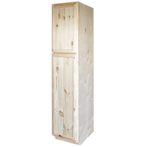 UC18824-PFP Pantry Cabinet, 24-3/4 in OAW, 18 in OAD, 84 in OAH, Pine Wood