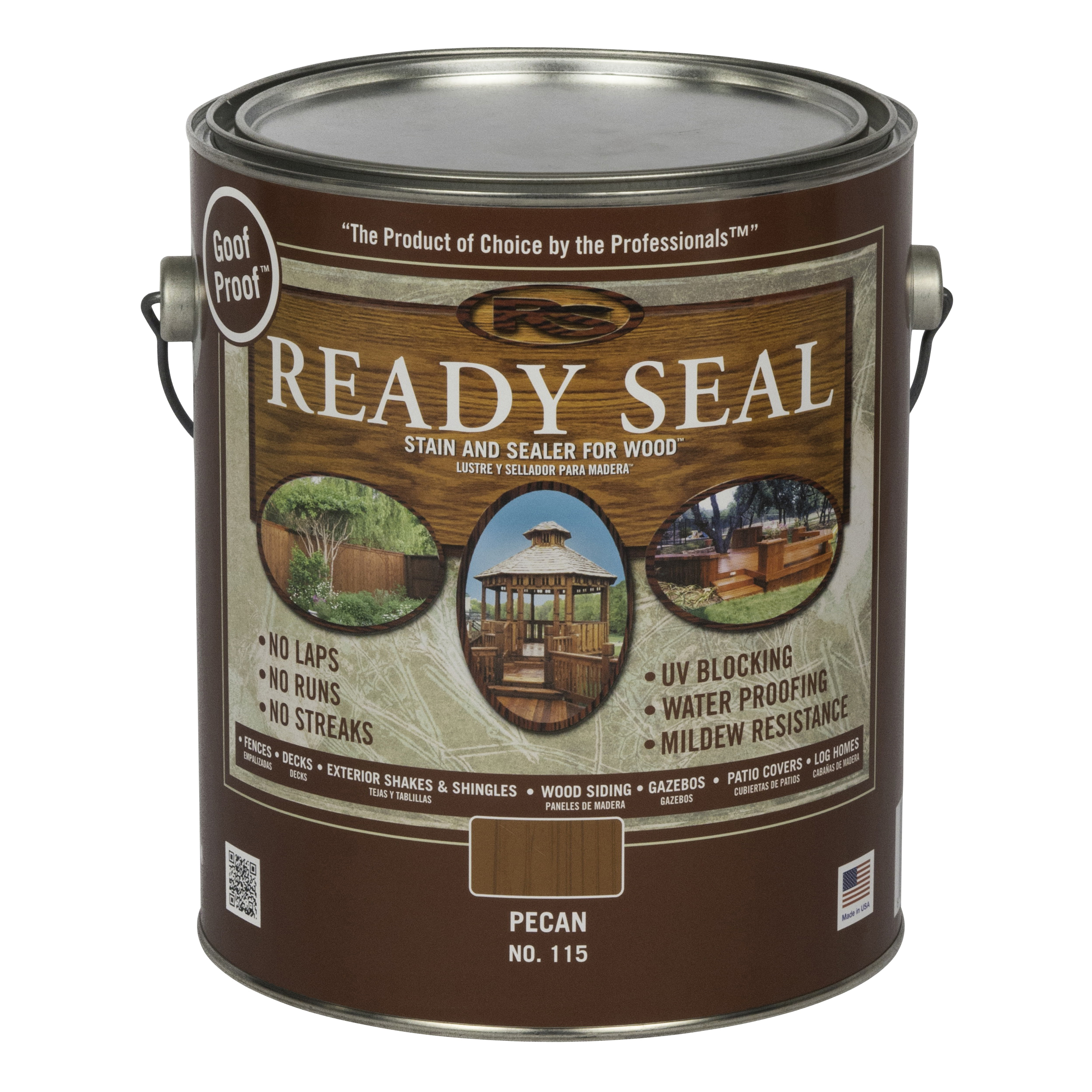 115 Stain and Sealer, Pecan, 1 gal, Can