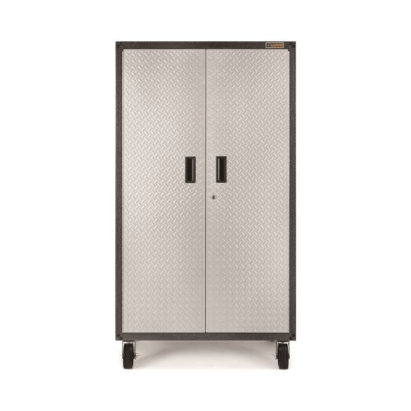 GALG36CKXG Mobile Storage Cabinet, 225 lb, 5-Shelf, Steel, Silver Tread