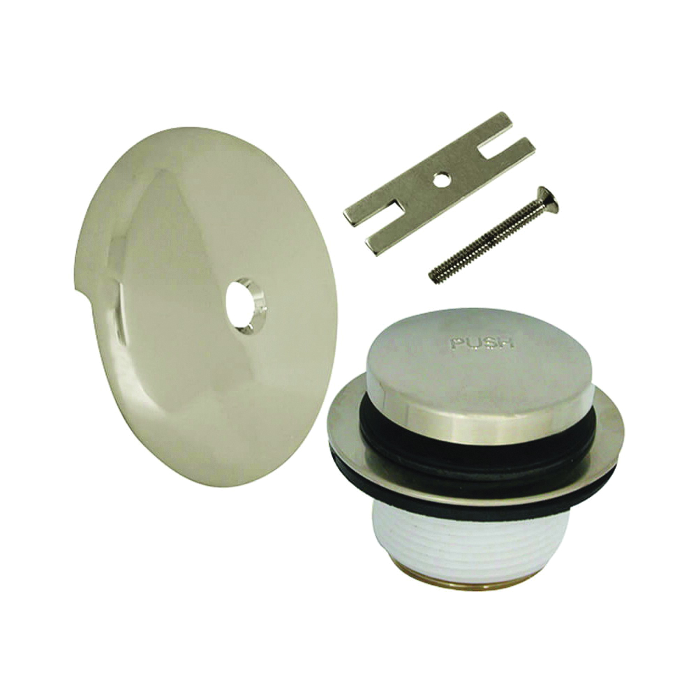 89237 Tub Drain Trim Kit, Metal, Brushed Nickel, For: 1-1/2 in and 1-3/8 in Drain Shoe Sizes