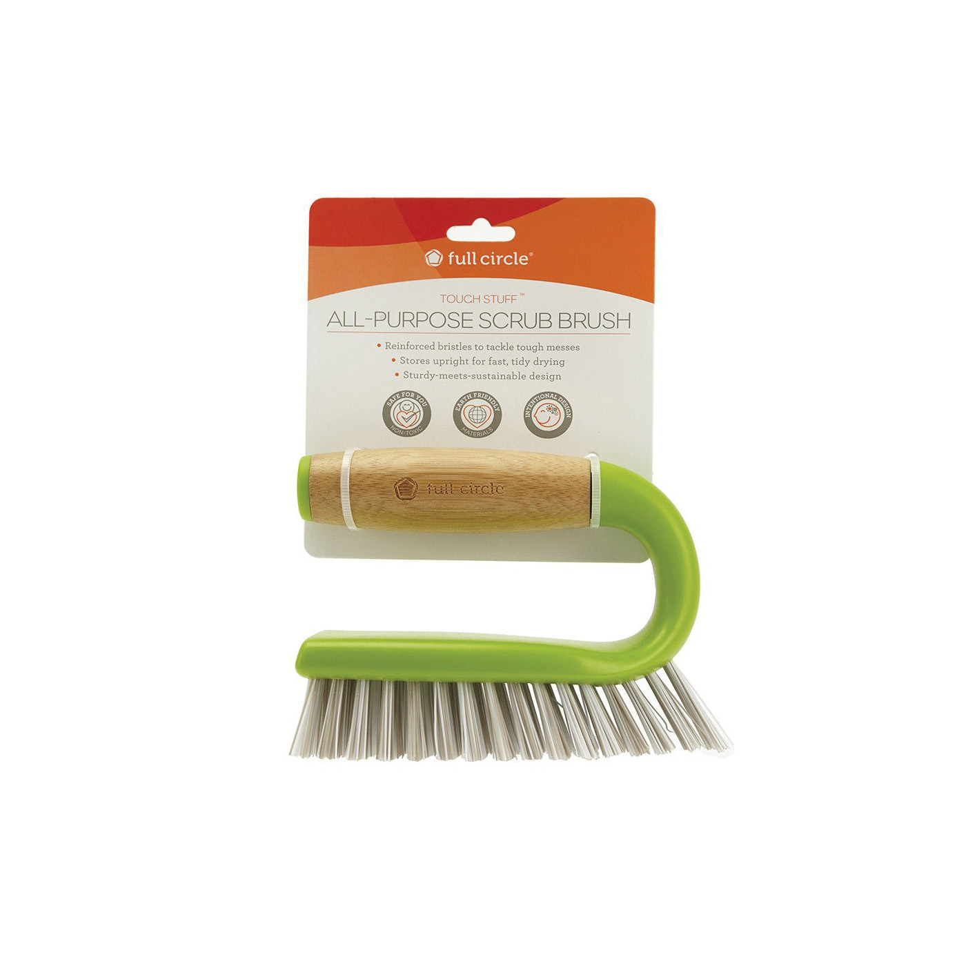 Full Circle FC16127G Scrub Brush, Plastic Bristle, Green Handle - 3