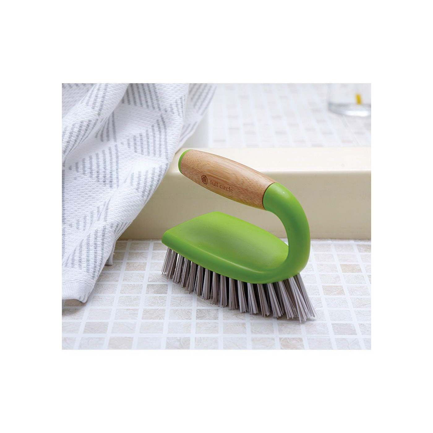 Full Circle FC16127G Scrub Brush, Plastic Bristle, Green Handle - 4