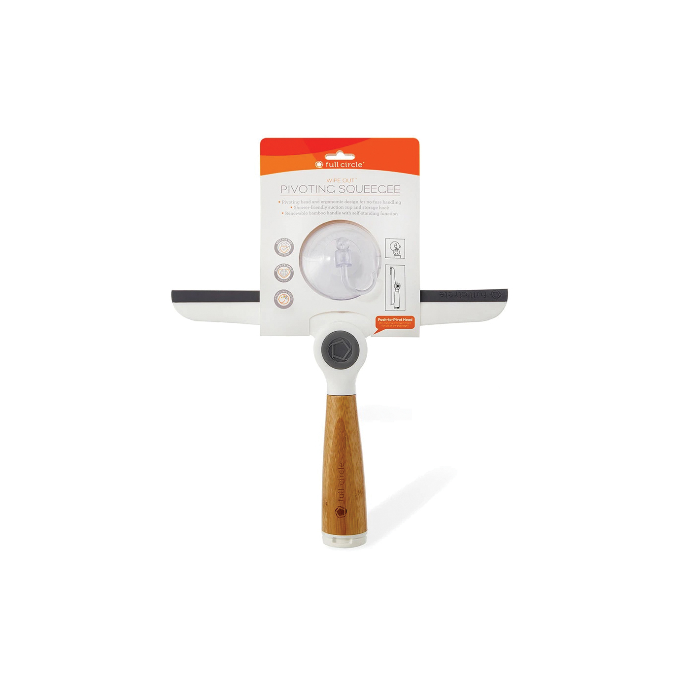 Full Circle FC16117W Window Squeegee, 9.49 in Blade, Plastic Blade, 7.17 in OAL - 4