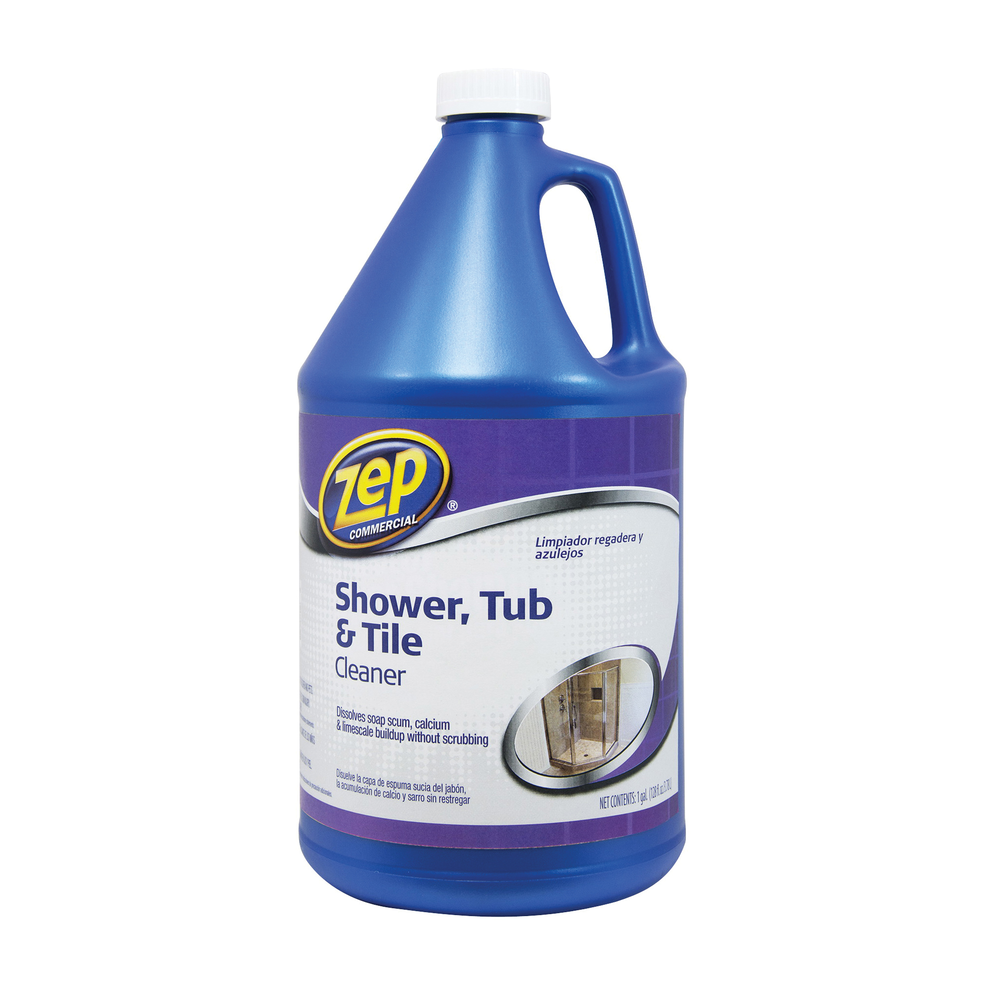 ZUSTT128 Shower Tub and Tile Cleaner, 1 gal Bottle, Liquid, Pleasant, Light Yellow