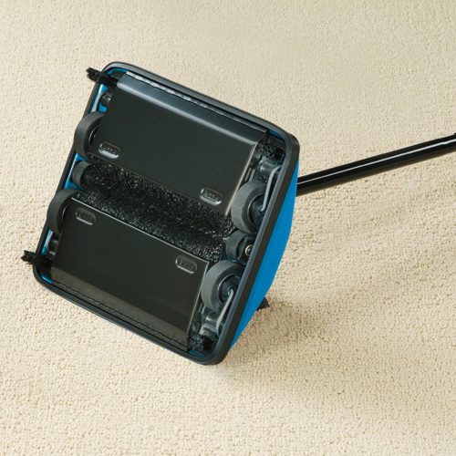 Bissell 2402 Floor and Carpet Sweeper, 9 in W Cleaning Path, Blue - 3