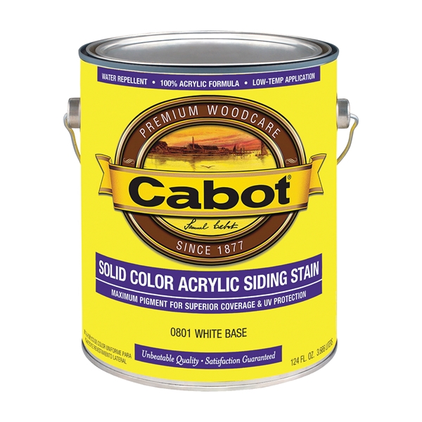 Cabot 140.0000801.007 Solid Stain, Natural Flat, Liquid, 1 gal, Can - 1