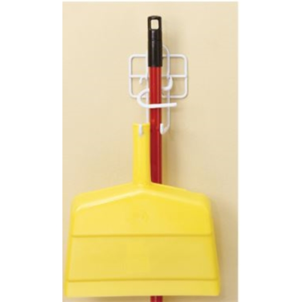 ClosetMaid 346300 Broom and Dust Holder, Steel, White
