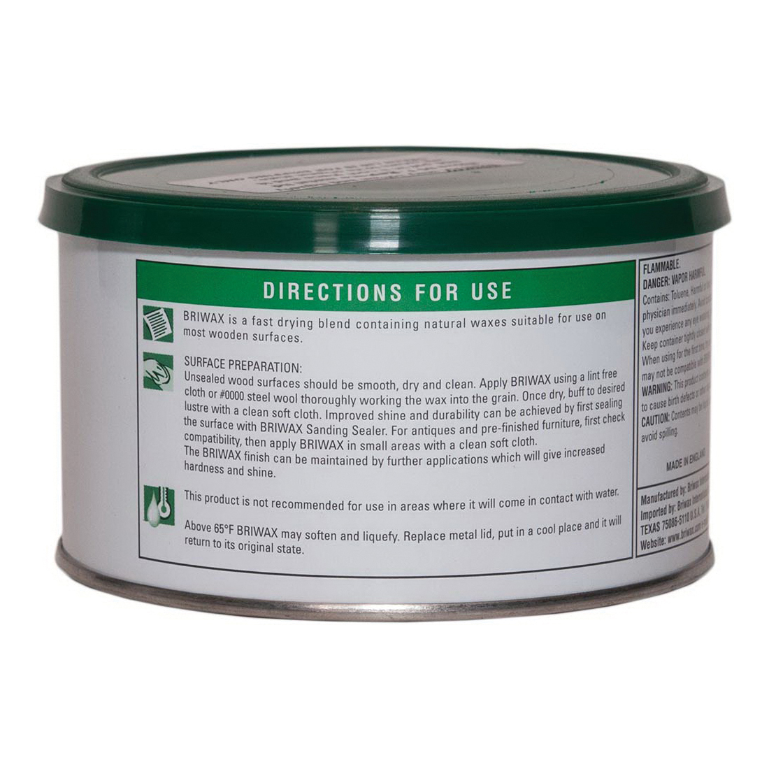 Briwax BR-1-CL Furniture Wax, 1 lb, Clear, Emulsion, Characteristic