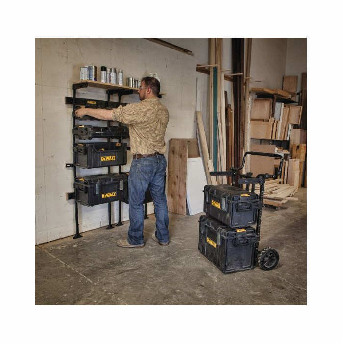 DEWALT ToughSystem Series DWST08260 Workshop Rack, 440 lb, 12-7/8 in W, 70-3/4 in H, 25-1/2 in L